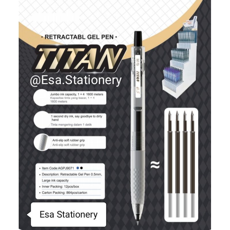 

M&G Retractable Gel Pen TITAN 0.5mm