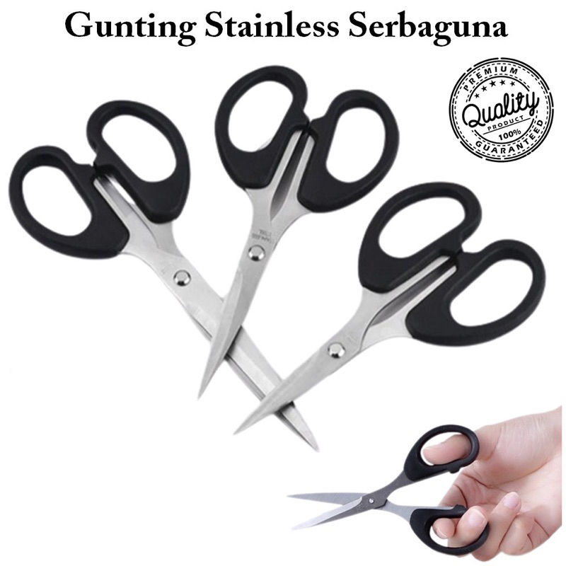 

✅INSTANT TERCEPAT COD GUNTING STAINLESS TAJAM SERBAGUNA KECIL SEDANG BESAR / GUNTING KERTAS KAIN BENANG PERLENGKAPAN SEKOLAH KANTOR ATK EMIGO DAPUR / SCISSORS