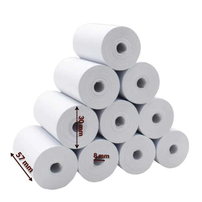 

KERTAS (1ROLL)STRUK THERMAL 57x30 MM EDC /Kertas Kasir/Kertas Thermal/Kertas Struk Tanpa Core