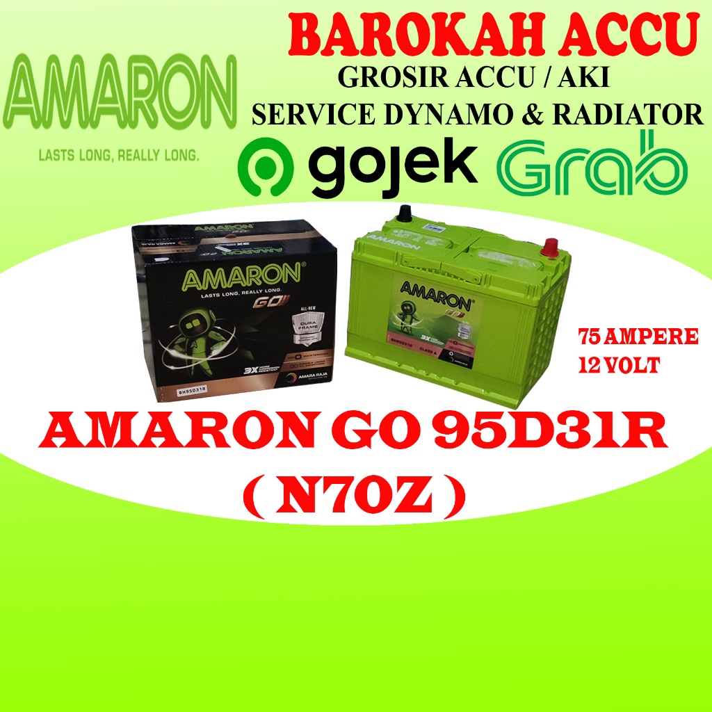 AKI MOBIL AMARON GO 95D31R / N70Z , 75 AH