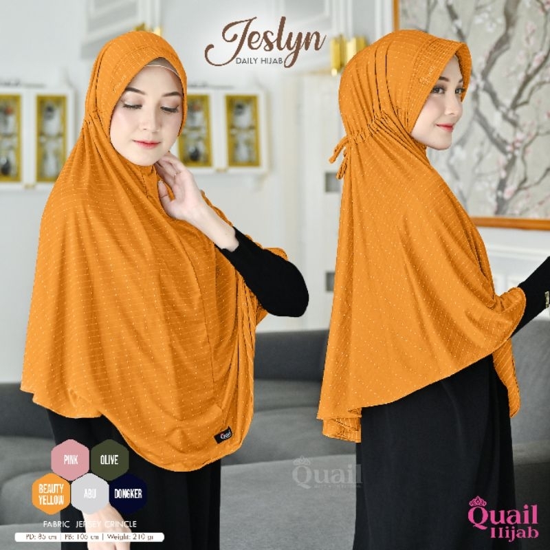 Hijab Instan Bergo Jumbo Jersey Original Jilbab Quail JESLYN