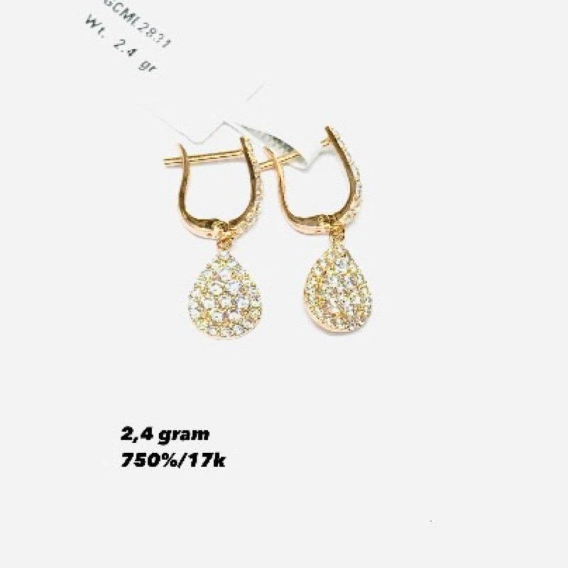 anting emas fashion 750%/17k