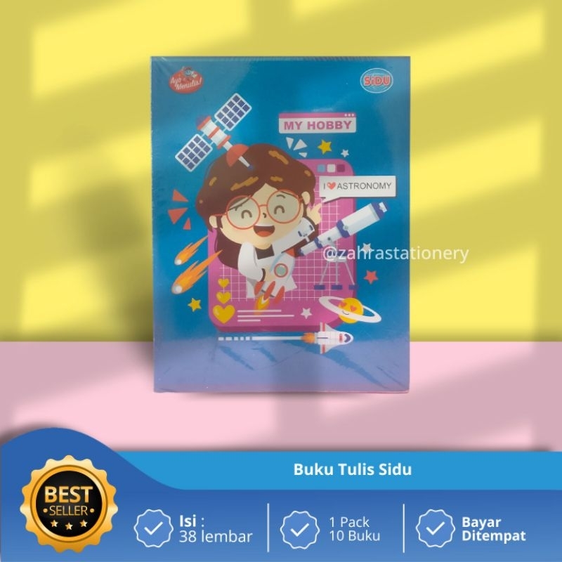 

Buku Tulis Sidu Vision Skola Trully 38 Lembar 1 Pack isi 10, Ukuran A5 / Kwarto / Quarto, Kertas Bergaris