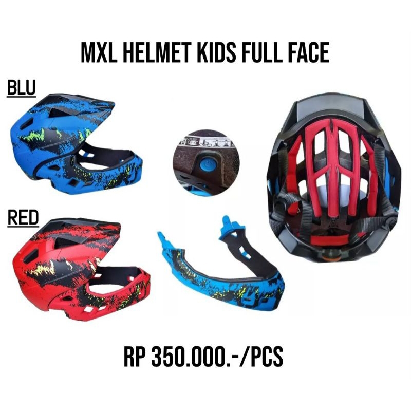 Helm Sepeda Full face anak MXLFULL FACE HELMET 2 IN 1
