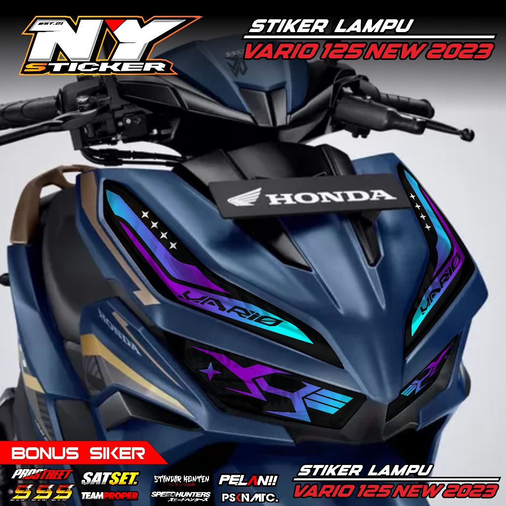 Sticker Lampu Alis Motor Vario 125 NEW 2023 Stiker Lampu Motor Vario