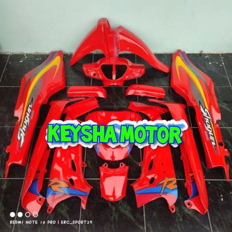 COVER BODY HALUS SHOGUN R 110 MERAH 2000 2001