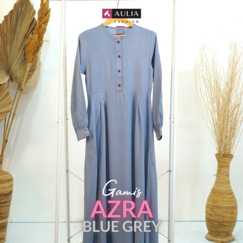 Gamis Azra Blue Grey Aulia Fashion