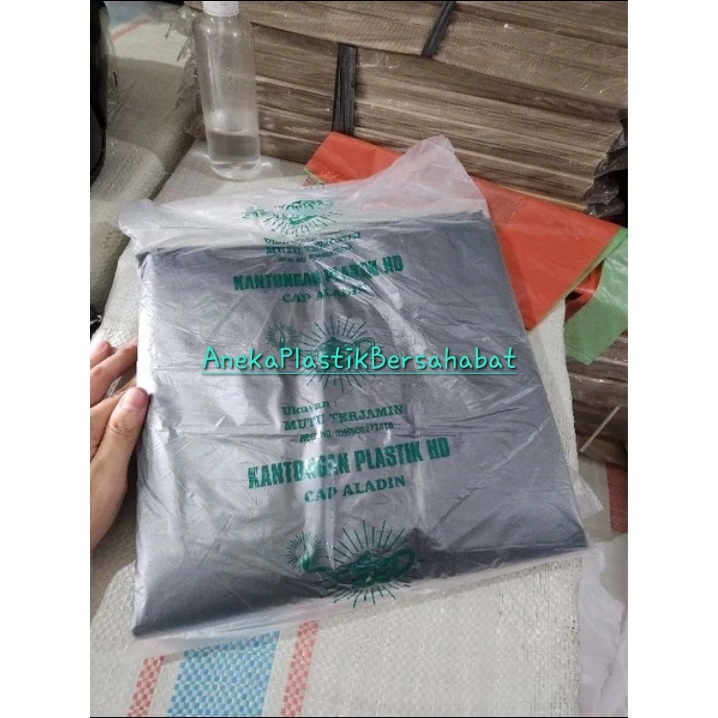 

Plastik asoy MERK aladin , plastik kresek , kantongan plastik , asoy hitam ukuran 15 , 19 , 24 , 27 , 30 , 35 , plastik isi daging qurban