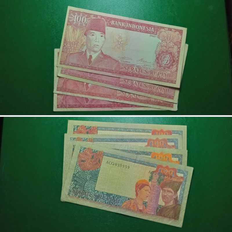 Uang kuno 100 rupiah Soekarno 1960