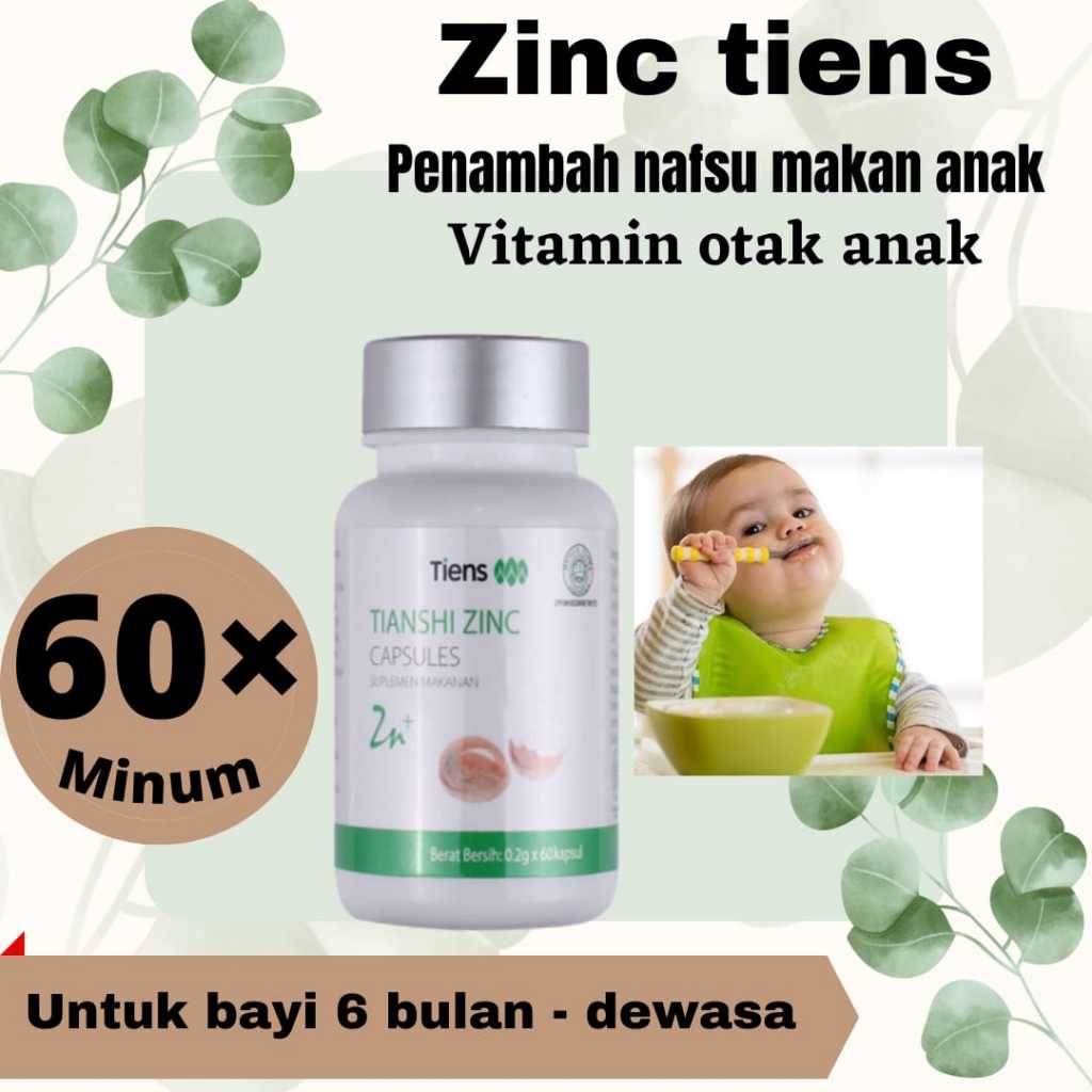 ZINC TIENS ANAK UNTUK ANAK VITAMIN ANAK PENAMBAH NAFSU MAKAN DAN OTAK ANAK VITAMIN UNTUK KECERDASAN 