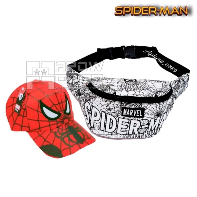 Tas selempang anak motif Spiderman Waistbag anak
