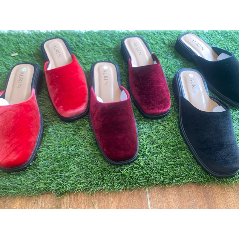 selop pengantin pria bludru /sandal pengantin bludru/slop manten bludru