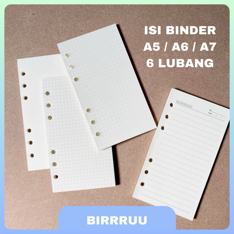 

[BIRRRUU] Isi Binder A5 A6 A7 Polos Bergaris Refill Binder Kertas Binder - E0011