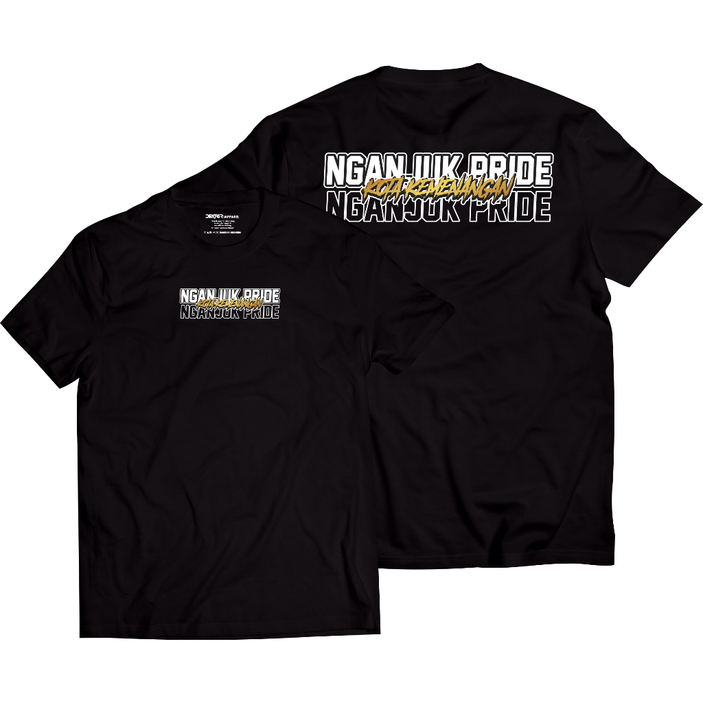 Kaos Nganjuk Pride Tshirt Nganjuk Kota Kemenangan Gold Version