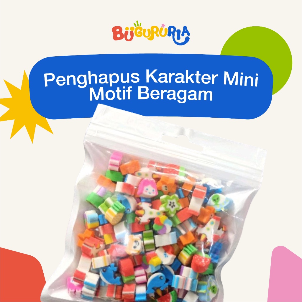 

Bu Guru Ria - Penghapus Karakter Mini Motif Beragam Harga Satuan