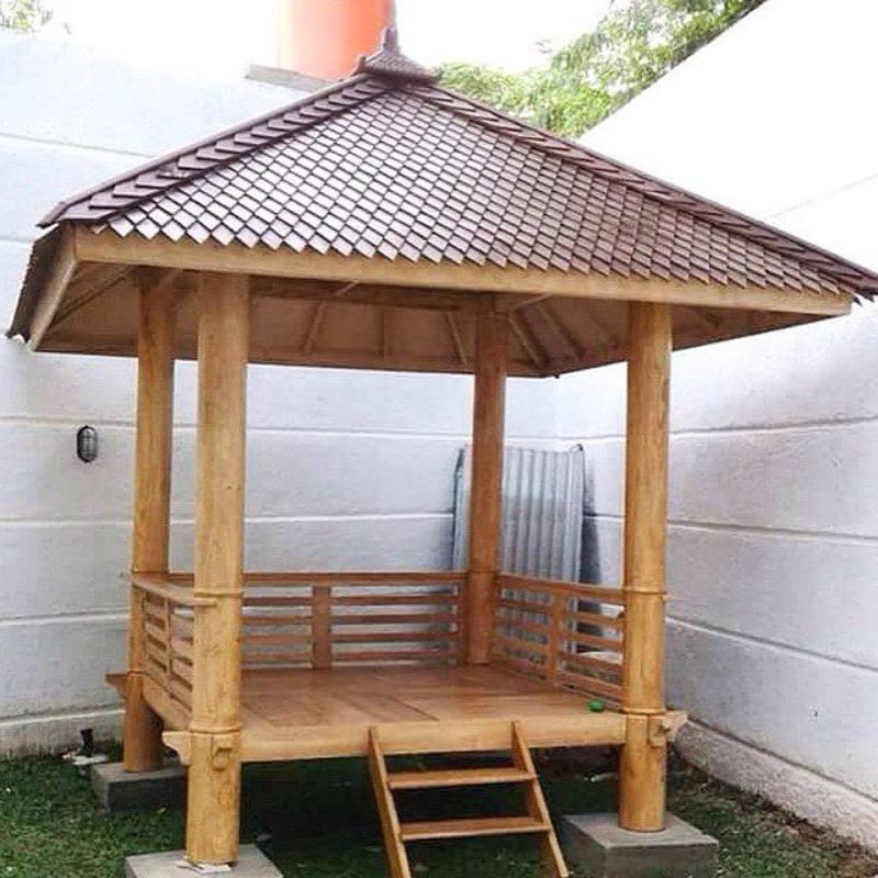 Gazebo Minimalis Kayu Kelapa Berkualitas - Gazebo Ukuran 2x2