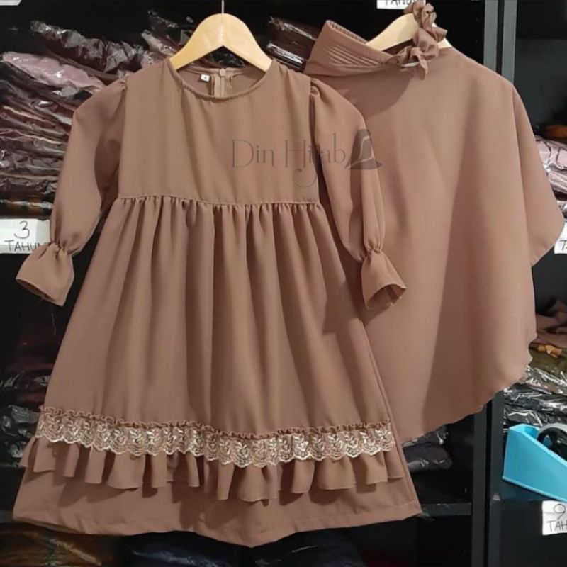 Din Hijab banat/gamis anak renda sultan coksu