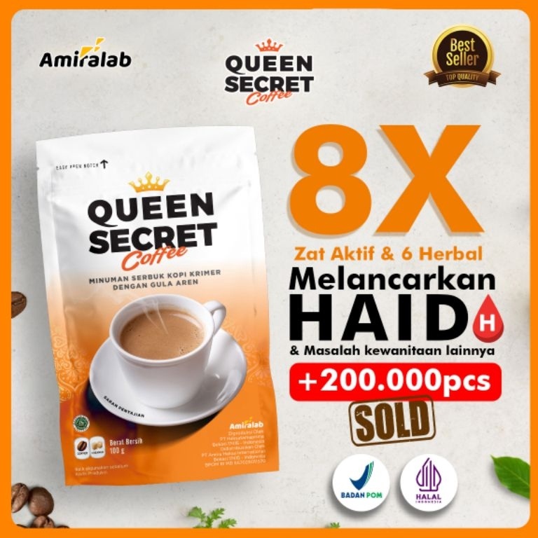 

Lariza Amiralab Queen Secret Coffee Minuman Kopi Lancar Haidd Menstruasi Telat Terlambat Siklus Bulan Jamu Ramuan Alami Ampuh Manjur Aman Untuk Busui KB Wanita 1gr