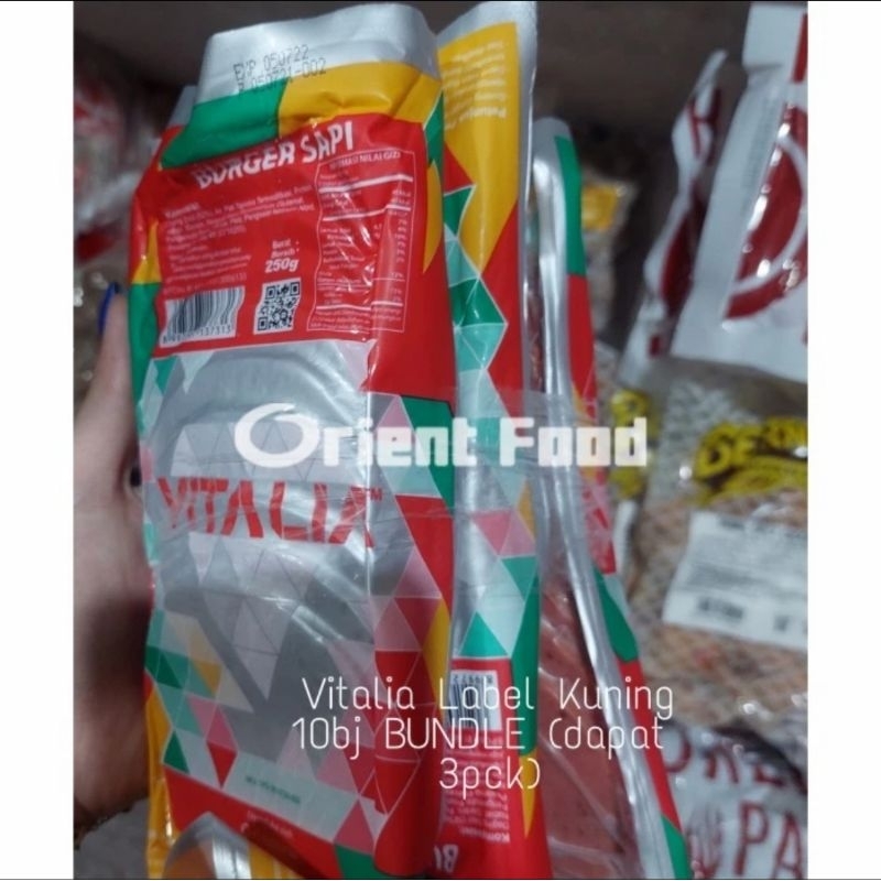 

Vitalia Burger Sapi Besar Label Kuning 280gr isi 10 (BUNDLE 3)