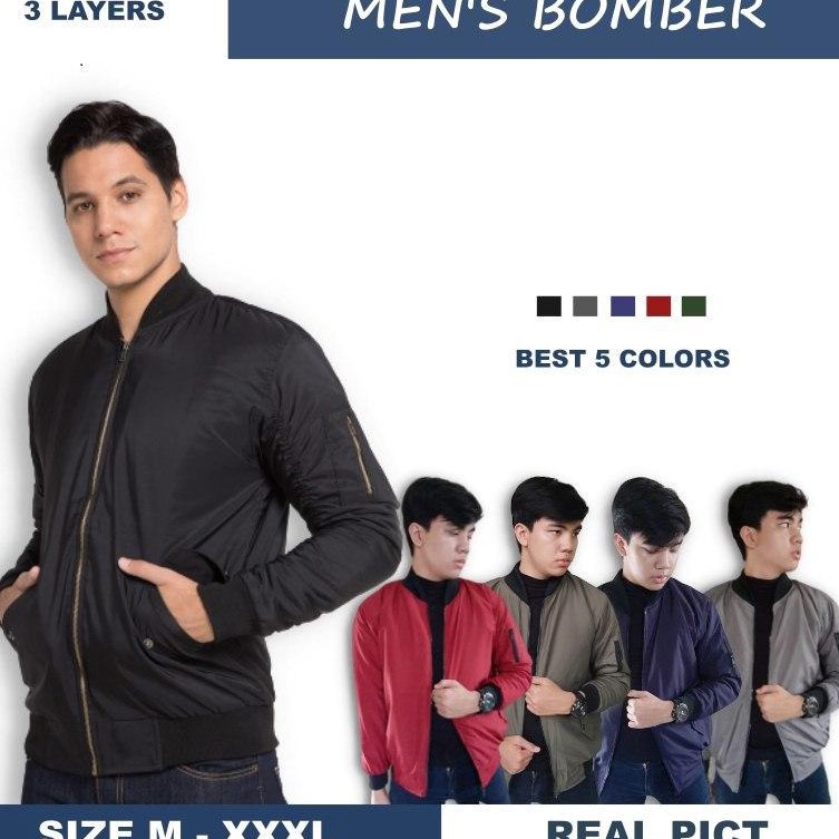 Keren abis Jaket Bomber Pria Jacket Bomber Jaket Pria M  XXXL Murah Berkualitas