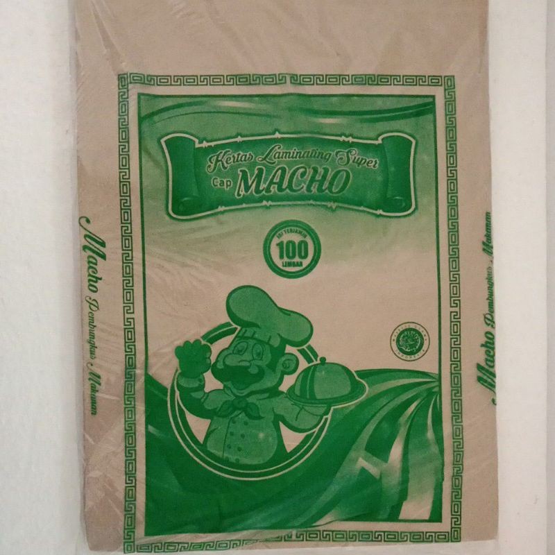 Kertas Nasi Macho Hijau Besar isi 100