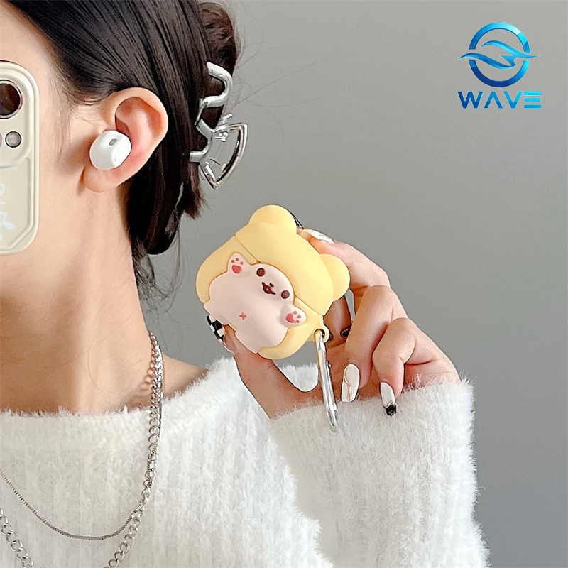 Case WM01 WM02 Baseus Encok Earphone Silikon Karakter Kartun Bunny