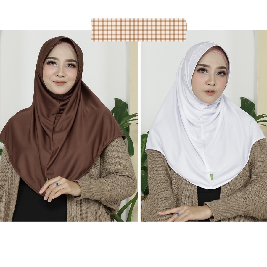 READY STOK Jilbab Anak Sekolah 4 Ukuran Hijab Sport Menutup Dada Kerudung Bergo Polos Kaos Hyget Sup