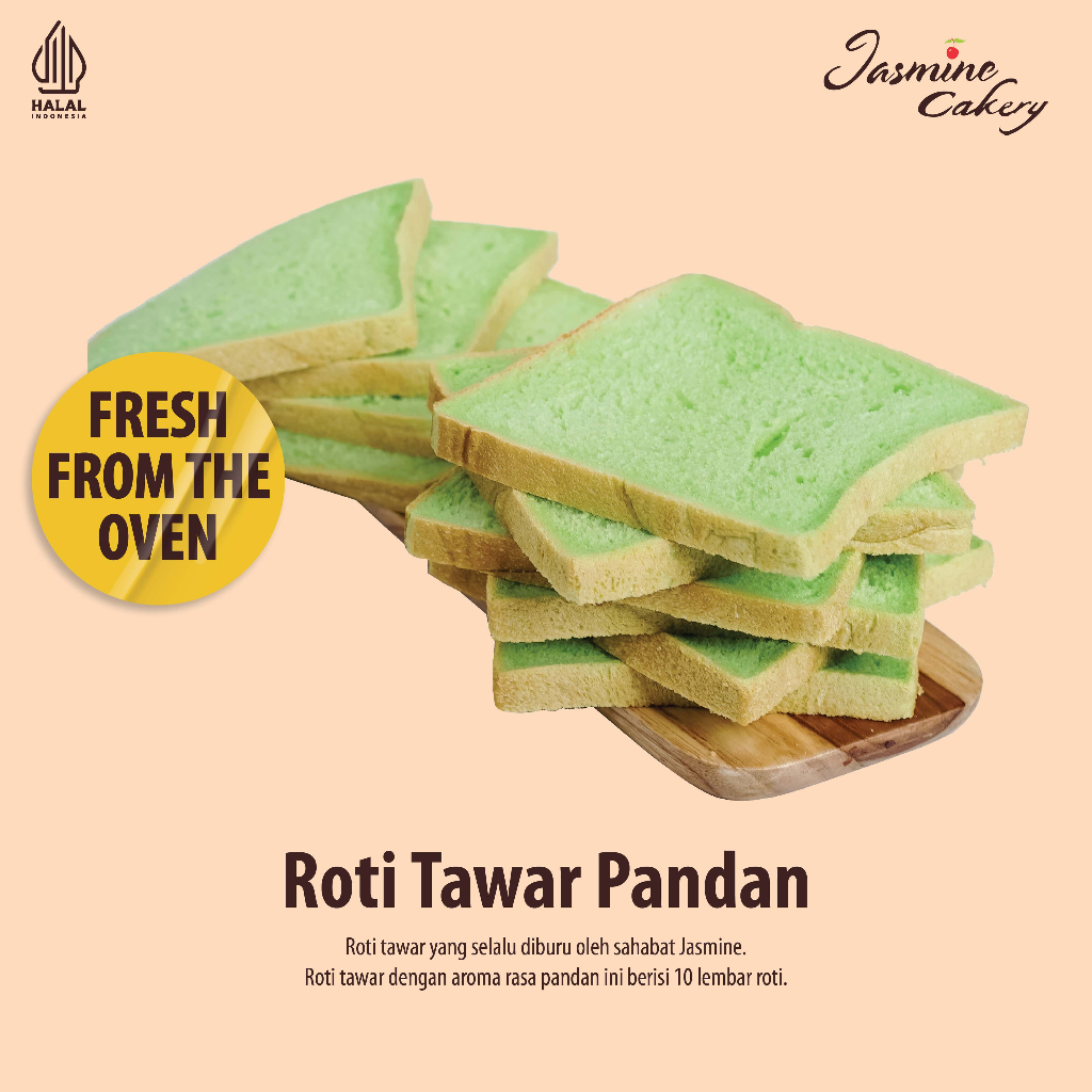 

Roti Tawar Pandan / Tanpa Pengawet