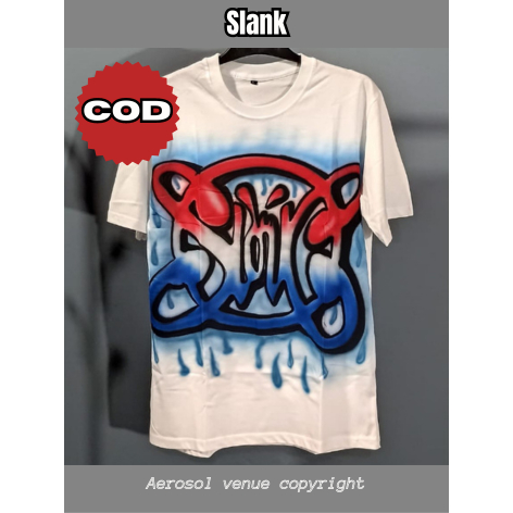 Kaos Distro Slank Airbrush/ Kaos Airbrush/Baju Airbrush Slank (Pria&Wanita) Terbaru