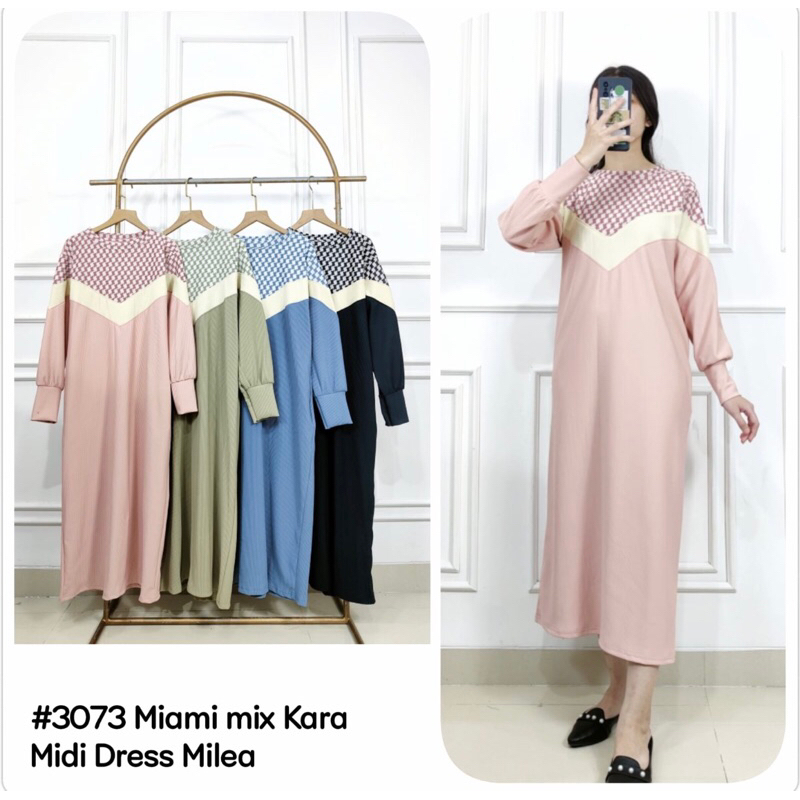 Midi Dress Milea  / Midi Dress Premium / Dress Wanita / Dress Premium / Dress Murah / Midi Wanita