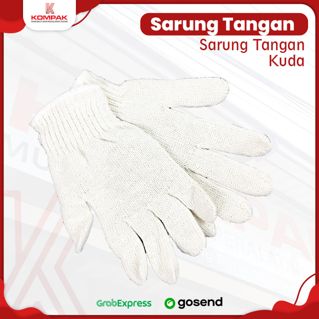 Sarung Tangan Kerja / Sarung Tangan Rajut Kuda / Sarung Tangan Tukang / Sarung Tangan Benang Rajut