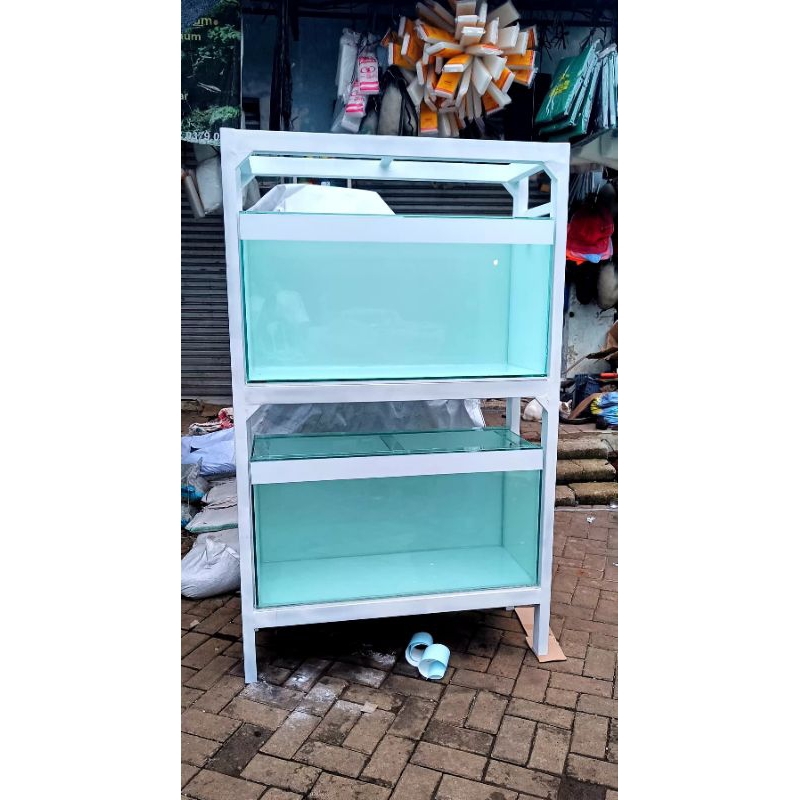 Aquarium 100x40x50 8 mm + rak hollo 4x6