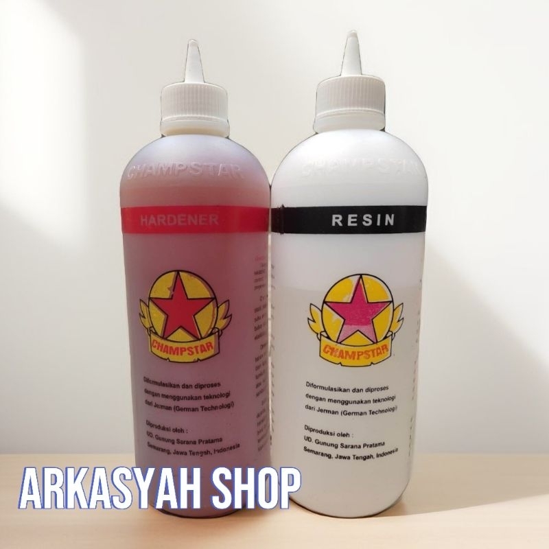 LEM BINTANG EPOXY HARDENER RESIN NEW FULL 1 KG(LEM KAYU LEM 2 KOMPONEN LEM SUPER KUAT)