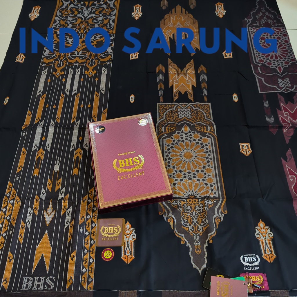 BHS EXCELLENT GOLD Sarung Dewasa Motif Terbaru Premium Original By BHS | Fashion Muslim Tenun Gunung