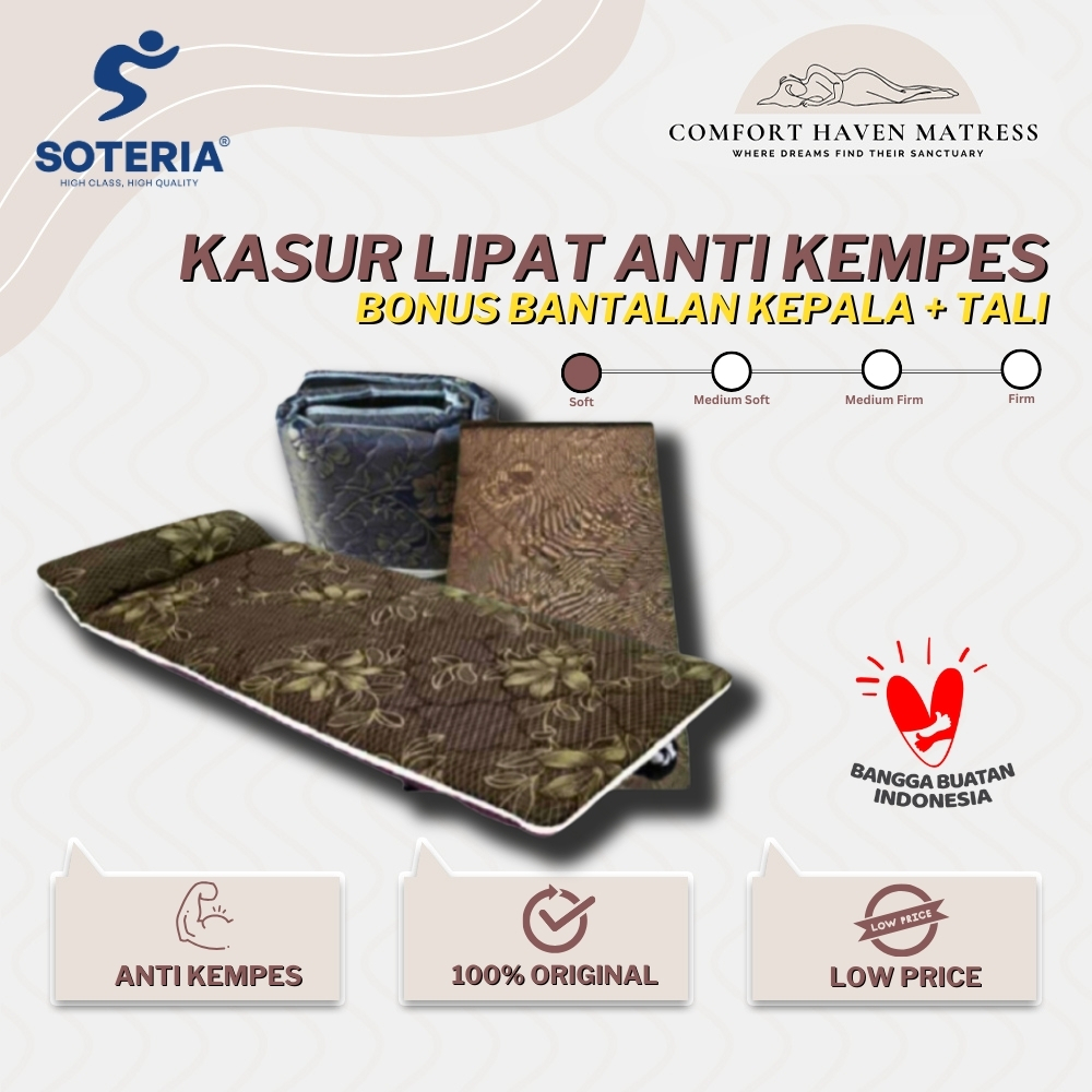 Kasur Lipat Tebal Anti Kempes / Kasur Busa / Matras Gulung / Kasur Lipat Gulung / Kasur Kosan / Kasu