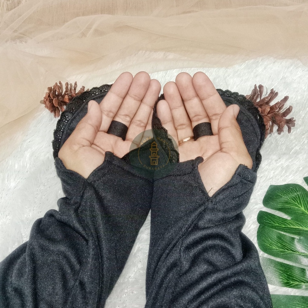 Sarung Tangan Haji Renda Hitam Kaos Tangan Haji Putih Sarung Tangan Muslimah Kaos Tangan Muslimah Pe