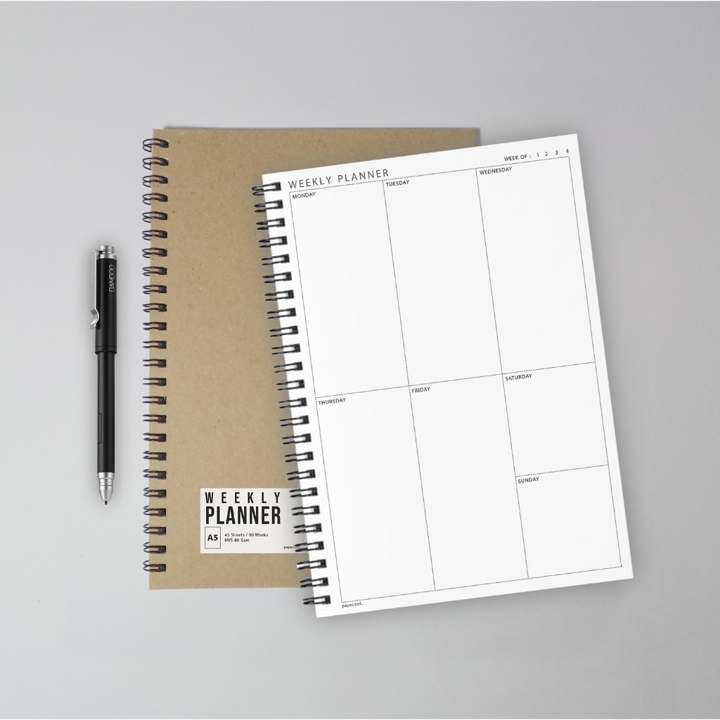 

Weekly Planner, Journal, Notebook, Buku Catatan, Buku Jurnal - Kraft Cover