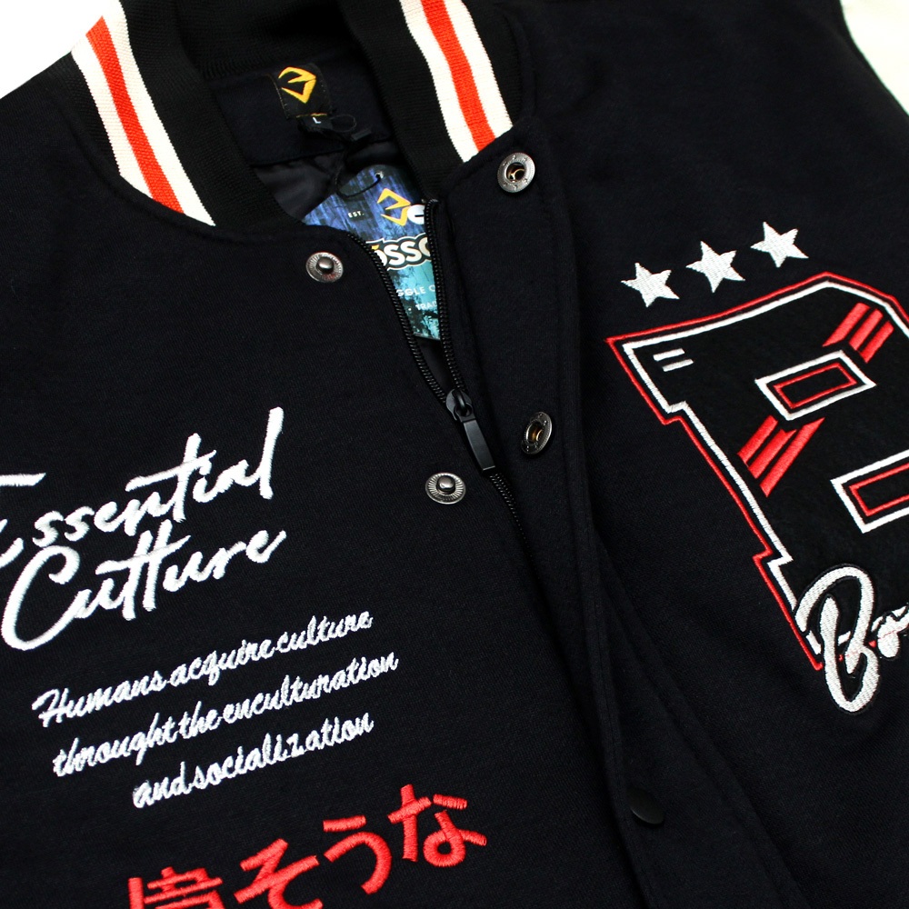 TERMURAH Bossque X Hexsys - Chief Jaket Varsity Bordir Breakside Baseball Kremlin Racing Varsity