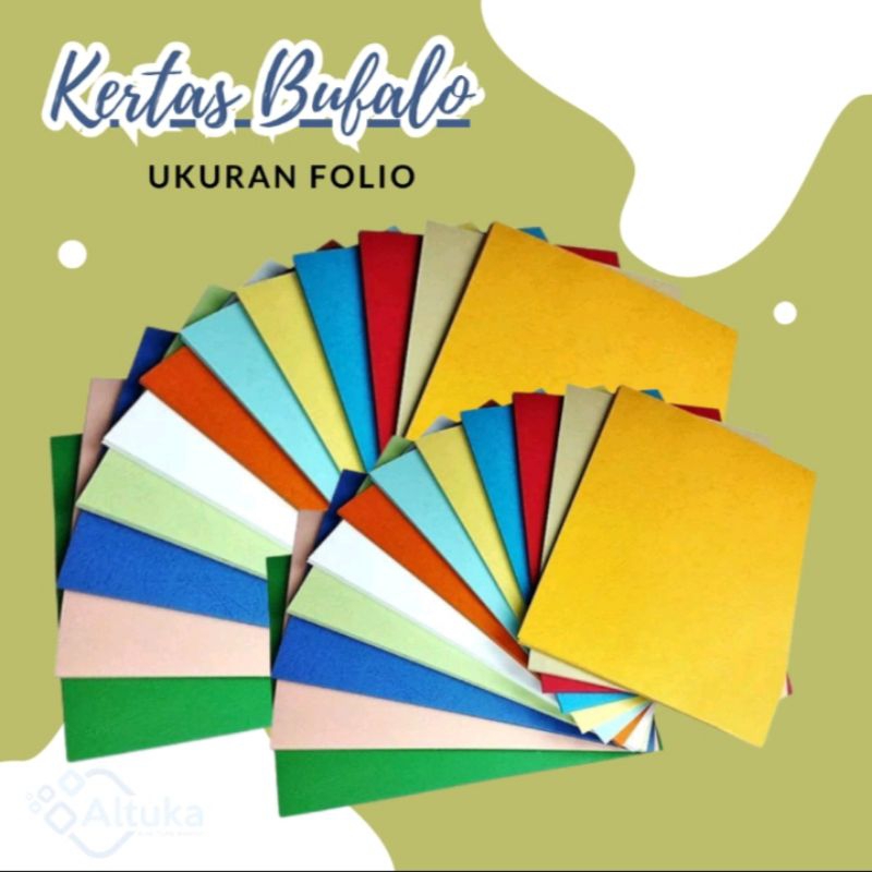 

0Kertas Buffalo / Bufalo / Bufallo Polos Ukuran F4 Folio (21,5 x 33 cm