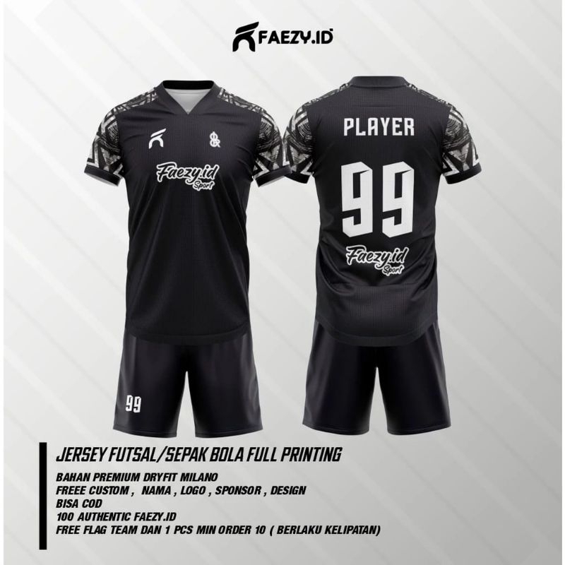 Baju Jersey Setelan Futsal Full Printing Free Custom Desain