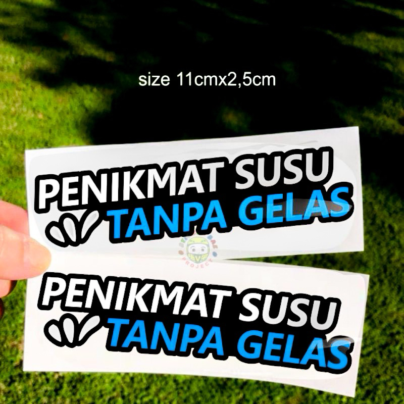 

Stiker penikmat susu tanpa gelas sticker cutting