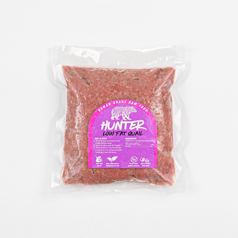 DAGING PUYUH GILING (RAW CAT FOOD) 250 gr - KITTEN FRIENDLY |GROUND QUAIL LOW FAT | Puyuh giling tan