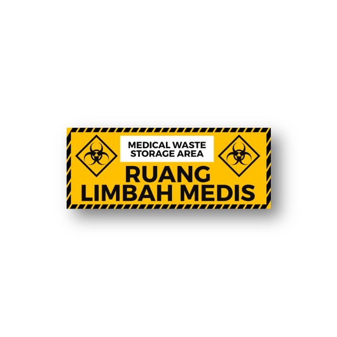 

Stiker Ruang Limbah Medis | Stiker Medical Waste | Stiker Bahan Vynil glossy ukuran 29 x 11cm
