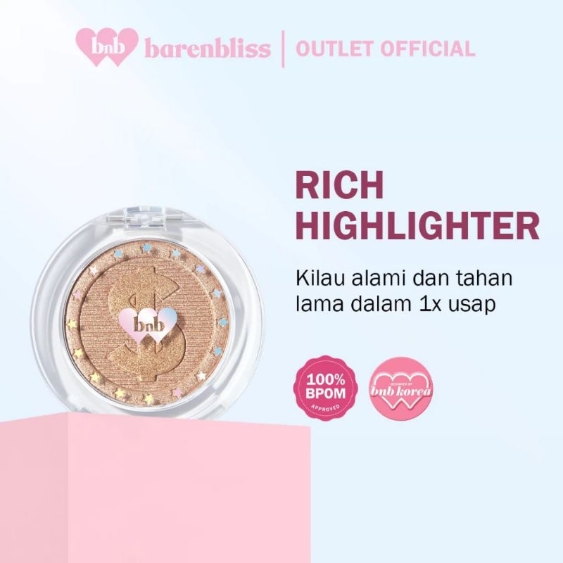 BNB barenbliss Highlight! Rich Girl in Area Kosmetik Korea Face Highlighter Powder Make Up