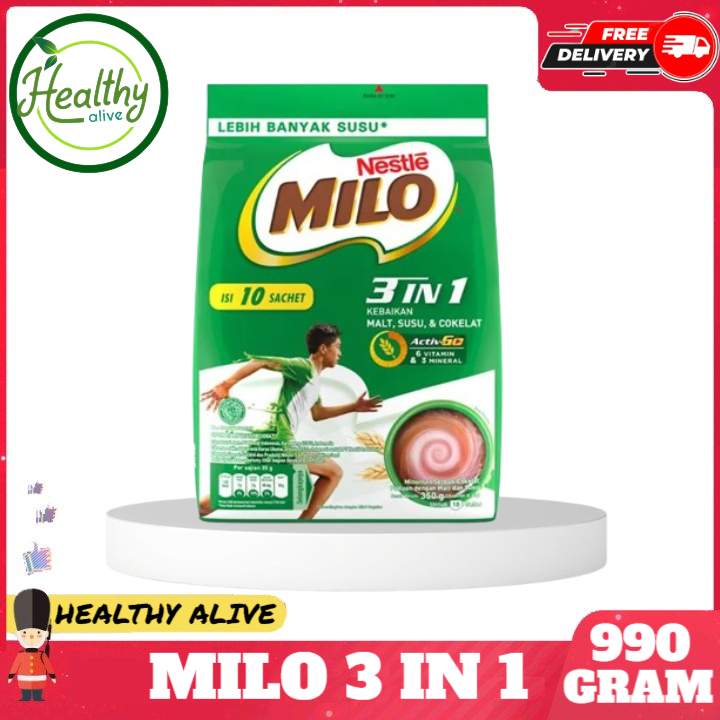 

MILO 3in1 ACTIV-GO Susu Coklat Pouch 990g