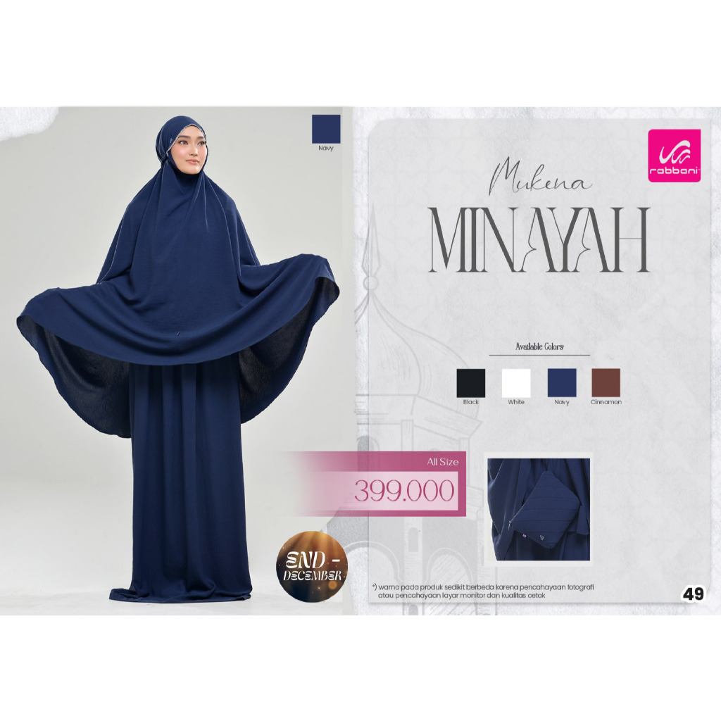 Rabbani - Mukena Minayah / Mukena Rabbani Terbaru Murah Original