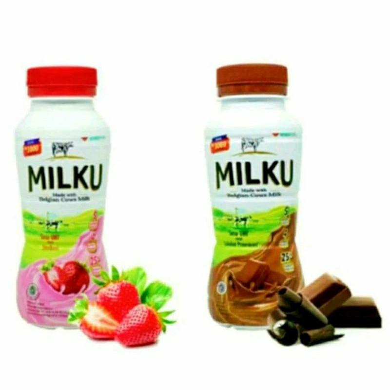 

Susu UHT MILKU Cokelat/Strawbery 200ml