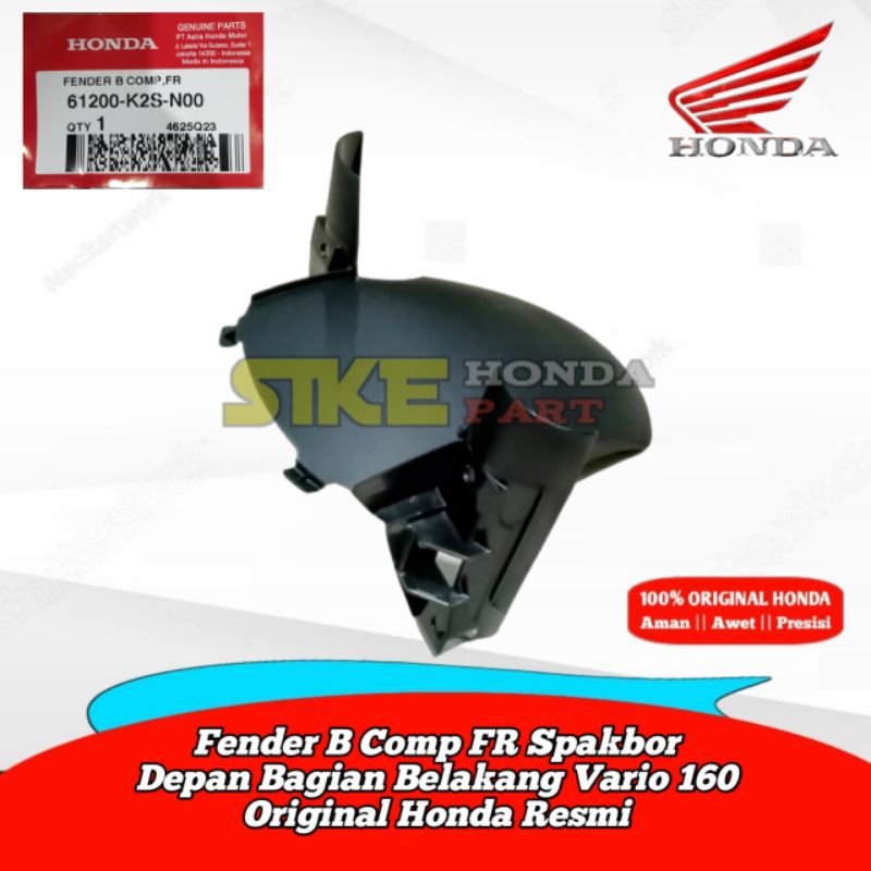 61200-K2S-N00 Fender B Comp FR Spakbor Depan Bag Belakang Vario 160 Abs Cbs K2S Original Honda Resmi
