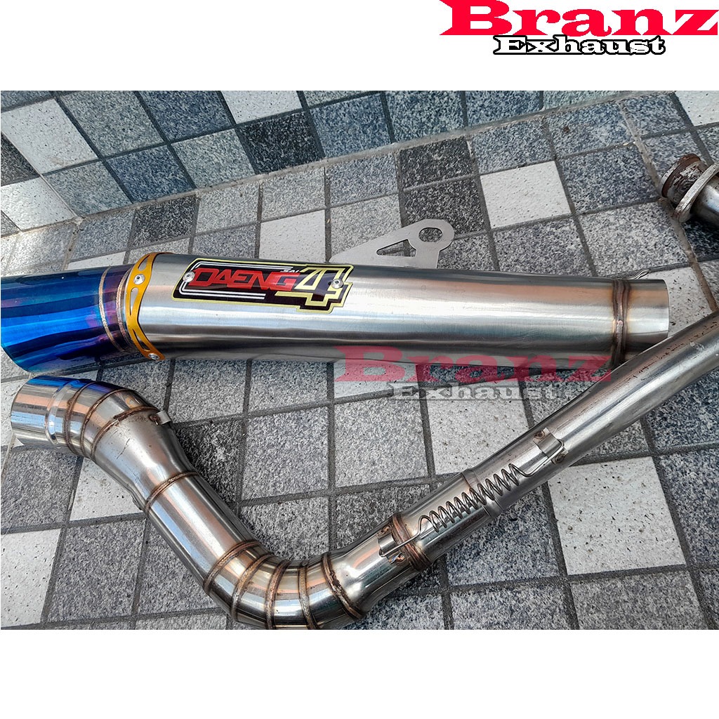 Knalpot Racing Daeng4 sai cup biru pnp vario mio beat jupiter supra revo