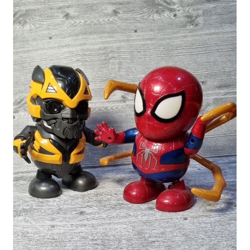 Mainan Preloved Mainan Robot Dancing Menari Lucu Robot Spiderman Robot Transformes Bumble bee